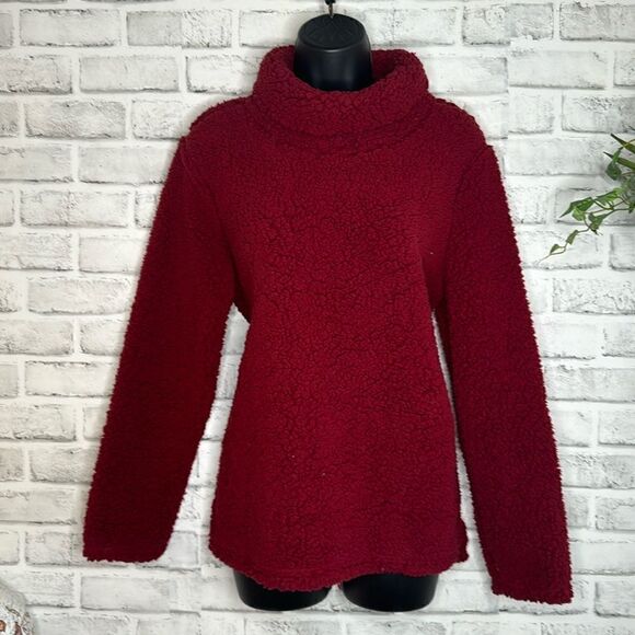New Directions Holiday Fuzzy Fleece Turtleneck Size Medium - Picture 1 of 4